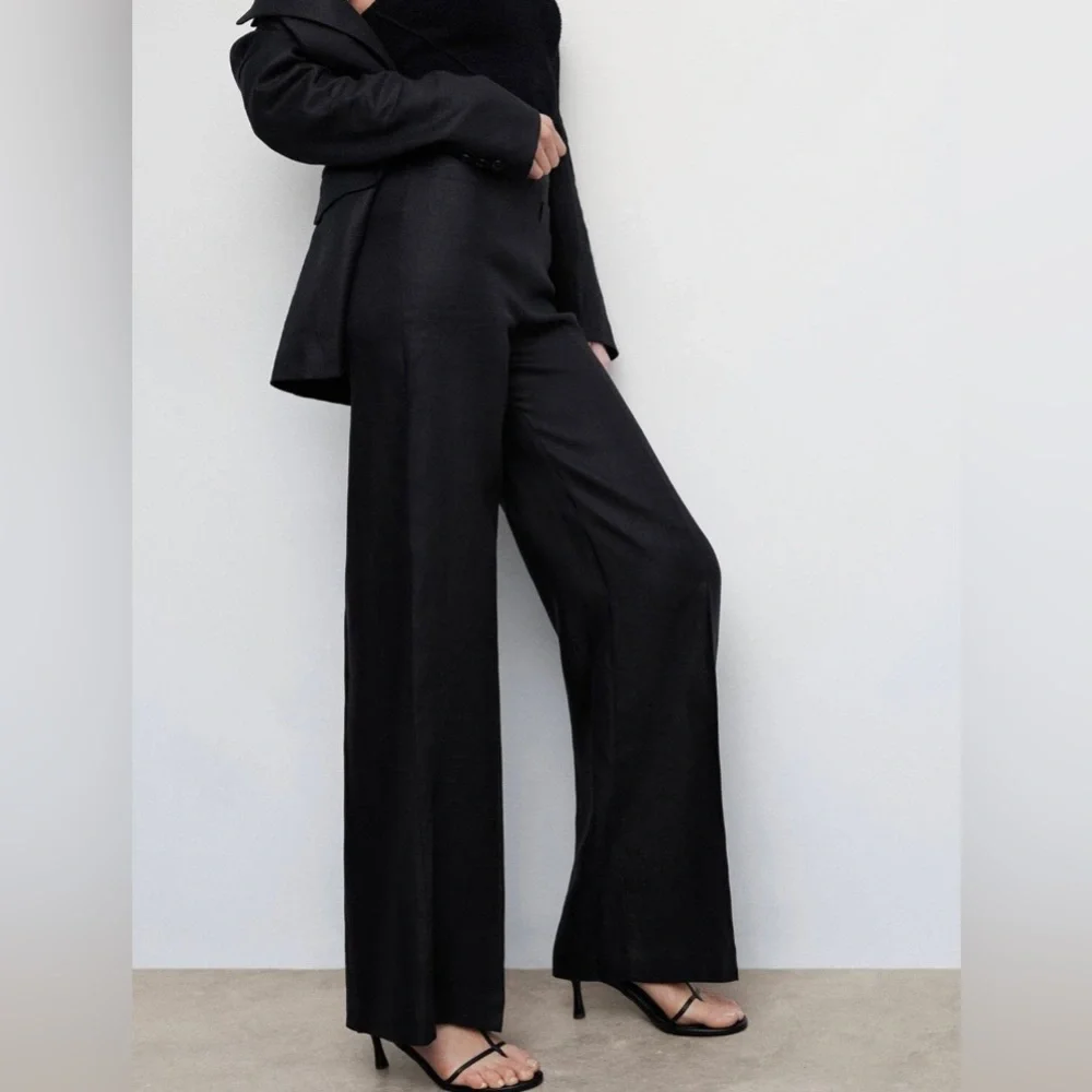 Mango Linen Trousers - Picture 3 of 3